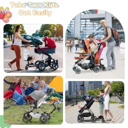 Universal Stroller Board standard with Detachable Seat Pedal & ° steel Kids rids Board Load 25kg made Most Strollers