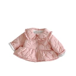2025 Winter New Girls Warm Coat Children Plus Velvet Thick Lapel Jacket Baby Girl Long Sleeve Cotton Padded Jacket Kids Clothes