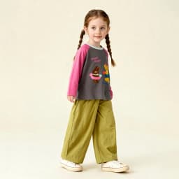 Amila 2026 Spring Children's Casual Pants For Boys And Girls Solid Color Wide Leg Trendy Versatile Daily Straight Pants