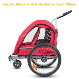 FLUID BT511 Children's Bicycle Trailer Breathable Safe Foldable Suitable for All Bicycles Convenient Storage Suitable for Children Aged 1-2 Children's Bicycle Trailer Shock Absorbing Tires