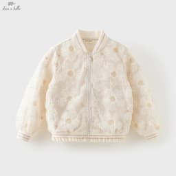 Dave Bella Girls Baby Floral Baseball Outerwear Tops Spring Autumn Casual Jacket Sweet Cute Children Coat Outdoor DK1261086