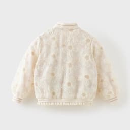 Dave Bella Girls Baby Floral Baseball Outerwear Tops Spring Autumn Casual Jacket Sweet Cute Children Coat Outdoor DK1261086