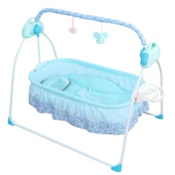 Baby Cradle Swing 5 Gears Adjustable For 0-18 Months Babies with Controller & USB Cable