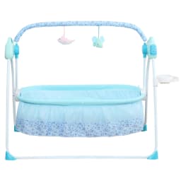 Baby Cradle Swing 5 Gears Adjustable For 0-18 Months Babies with Controller & USB Cable