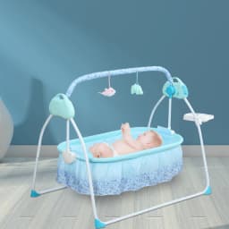 Baby Cradle Swing 5 Gears Adjustable For 0-18 Months Babies with Controller & USB Cable