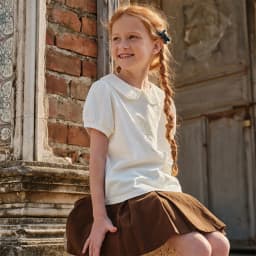 Dave Bella Girl Summer Printed T-shirts Kids 7-13 Years Tees Children Short Sleeve Cotton Tops Casual Outdoor Clothes DK2262125