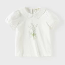 Dave Bella Girl Summer Printed T-shirts Kids 7-13 Years Tees Children Short Sleeve Cotton Tops Casual Outdoor Clothes DK2262125