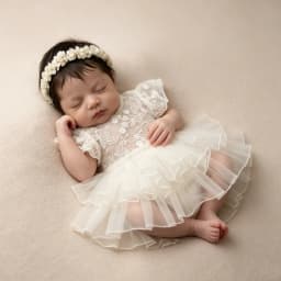 Vintage Newborn Photography Props Cream Lace Romper Ruffle Skirt Infant Photoshoot Costume Princess Studio Wardrobe