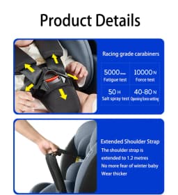 Baby Car Seat with ISOFIX Child Safety Car Seat Compatible Interface ECE R129 Certified Newborn Product Baby Travel System Supports 360° Rotation Adjustable Essential for Baby Travel New Model High Safety Protects Baby's Travel Infant Car Safety Seat