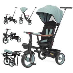 7 in 1 Foldable Baby Tricycle for Kids Aged 6M+ to 5 Years, All-Terrain Stroll & Steer Bike Stroller