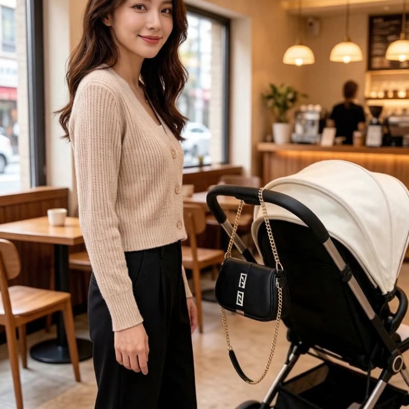 High End Minimalist Trendy Letter Logo Diaper Bag Leather Crossbody Purse For Women Stylish Casual Simple Vintage Tote Bag