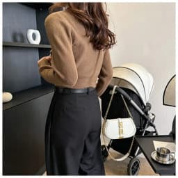 High End Minimalist Trendy Letter Logo Diaper Bag Leather Crossbody Purse For Women Stylish Casual Simple Vintage Tote Bag