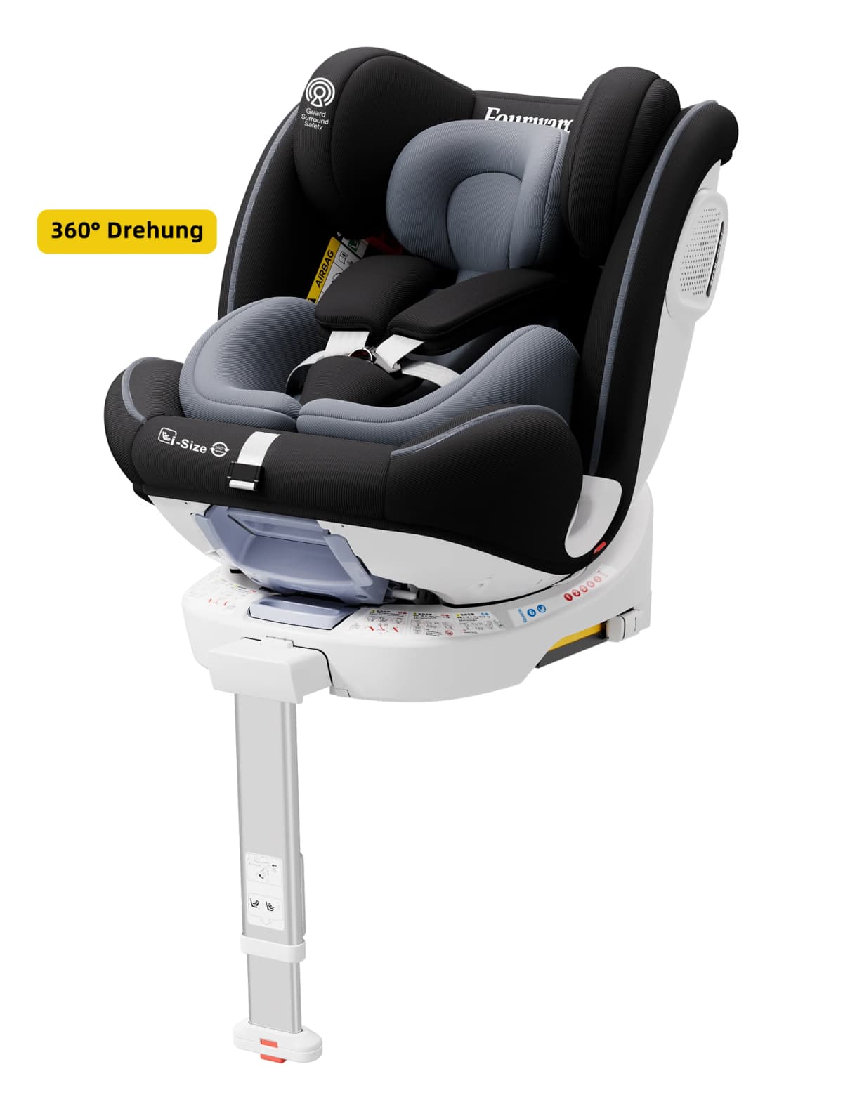 AP03 KL005 Child Seat Baby Car Seat 360° Rotatable ISOFIX ECE, 0-12 Years / 9-36 kg / 5-point Belt / 40-150cm