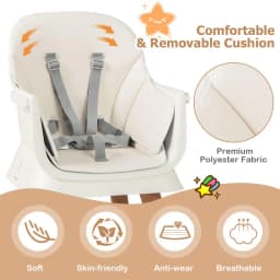 6 in 1 Baby High Chair Convertible Baby Feeding Chair Dining Room Booster Seat Table and Chair Set Black