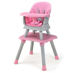 6 in 1 Baby High Chair Convertible Baby Feeding Chair Dining Room Booster Seat Table and Chair Set Black