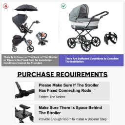 Universal Stroller Board with Detachable Seat, Adjustable Connect Rod Sit & Stand Toddler Glider Board, for Most Baby Strollers