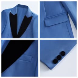 Sage Green Boys 3Pcs Suit Velvet Lapel Jacket Vest Pants Toddler Page Boy Outfit 3T-14T Wedding Birthday Graduation Costume