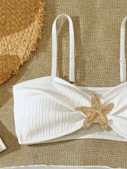 Teen Girl's Swimsuit 3pcs Bikini Set Bathing Suit for Girls 7-16 Years Thin Straps Summer Outfits  Beach Swimwear Soild Color