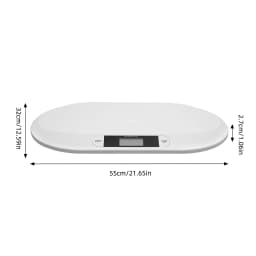 55x32x2.7cm Infant Scale ABS plastic baby scale 20kg Weight Capacity Baby Weighing Scale for Weighing Items Blow 20kg/44Pounds It is Suitable for Weighing Babies Rabbits, Cats Dogs Etc