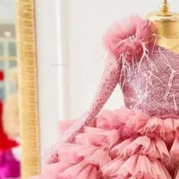Kids Girl Party Princess Dress with Train Children Piano Girl Wedding Evening Party Celebration Performance Pageant Gown Flower
