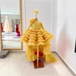 Kids Girl Party Princess Dress with Train Children Piano Girl Wedding Evening Party Celebration Performance Pageant Gown Flower