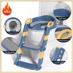 Multifunctional Foldable Step Stool Stepped Design Kids Toilet Potty Training Ladder Baby Helper