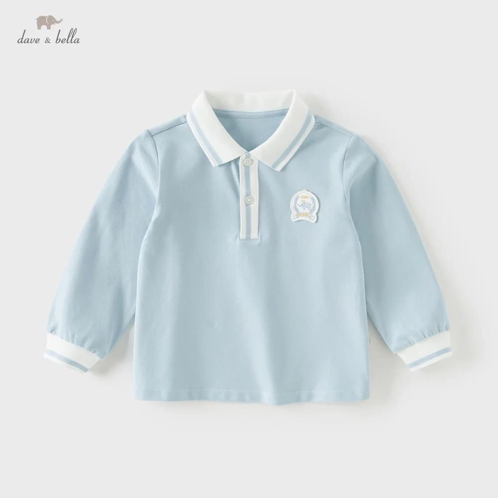 Dave Bella Children Long Sleeve Polo Shirts Spring Autumn Boys Cotton Blouse Kids Clothing Casual Tops Party Sports DB1260764
