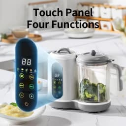 4-in-1 Smart Baby Food Processor, Automatic Steamer & Blender with Digital Display, Steam Blend Puree for 6-36 Months, BPA-Free Easy Clean