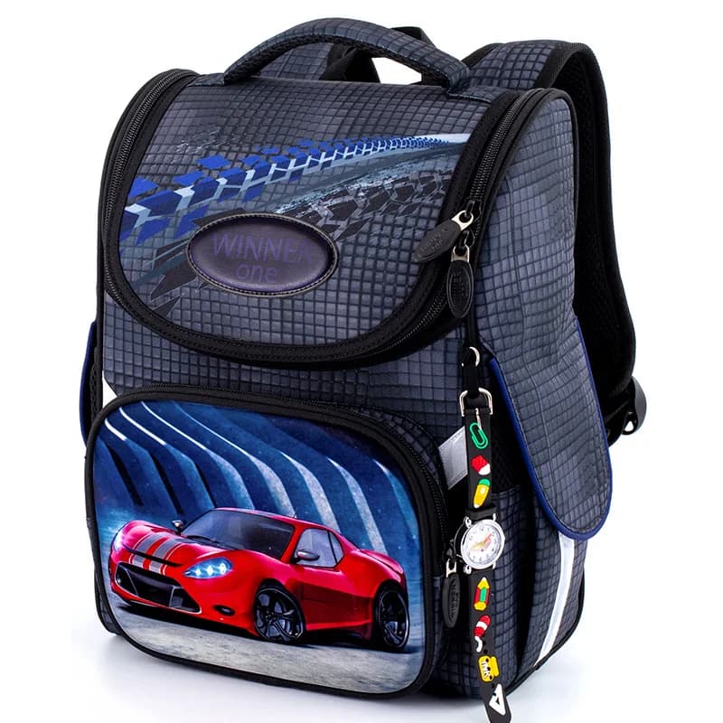 Top-Quality New Cartoon School Backpacks For Boys 1-4 grade Orthopedic Backpack Red Car School Bag Kids Satchel Knapsack Mochila
