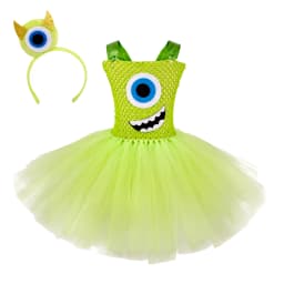 Cute Monster Theme Dress for Girls, Halloween & Children's Day Stage Exquisite Clothing, Kids' Birthday Party Performance Outfit