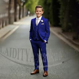 Chic Children's Suit Beige Single Breasted Blazer Vest Pants Kids Wedding Pageant Party Prom Outfit Formal Boys Suit 3 Piece