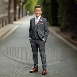 Chic Children's Suit Beige Single Breasted Blazer Vest Pants Kids Wedding Pageant Party Prom Outfit Formal Boys Suit 3 Piece