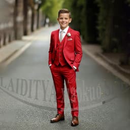 Chic Children's Suit Beige Single Breasted Blazer Vest Pants Kids Wedding Pageant Party Prom Outfit Formal Boys Suit 3 Piece