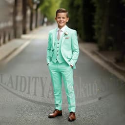 Chic Children's Suit Beige Single Breasted Blazer Vest Pants Kids Wedding Pageant Party Prom Outfit Formal Boys Suit 3 Piece