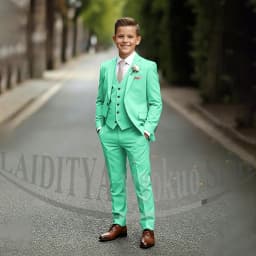Chic Children's Suit Beige Single Breasted Blazer Vest Pants Kids Wedding Pageant Party Prom Outfit Formal Boys Suit 3 Piece