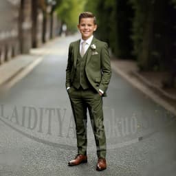 Chic Children's Suit Beige Single Breasted Blazer Vest Pants Kids Wedding Pageant Party Prom Outfit Formal Boys Suit 3 Piece