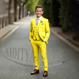 Chic Children's Suit Beige Single Breasted Blazer Vest Pants Kids Wedding Pageant Party Prom Outfit Formal Boys Suit 3 Piece