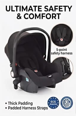 Convertible Baby Pram 3 in 1 Stroller Pushchair Travel System Lightweight High Landscape Design Reversible Seat Comfortable Reclining Backrest Large Sun Canopy Smooth Suspension Wheels for Newborn with 6 Free Gifts