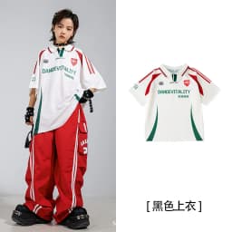 Children's Hip Hop Street Dance Outfit Set Dance Performance Clothes for Boys And Girls Short Sleeve Long Pants Dance Costume