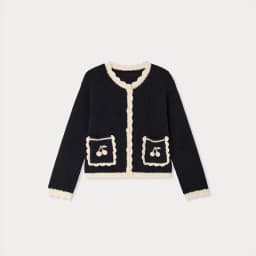 Pre-sale(ship September) 2026 BP Vest Autumn Baby Girls Print Dress Handmade Crochet Cardigan for Girls Kids Shirts & Skirts Set