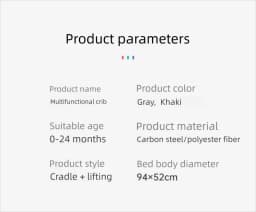 Multifunctional Baby Crib Convertible Toddler Bed Portable Infant Cradle Bassinet Co Sleeper Spliced Large Bed Next to Me Crib Anti Choking Milk 5 Tilt Spinal Protection Newborn Sleep Shaker Cot with Mattress Mosquito Net Wheels