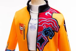 Kids 3Pcs Yellow Graffiti Printed Dance Outfit Girl Korean Wave Singer Cosplay Uniform Streetwear Costume Jacket+Tank Top+Shorts