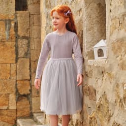 Dave Bella Children Mesh Dresses Girls Autumn Spring Outdoors Dress Elegant Long Sleeves Princess Party Clothes DK3262962
