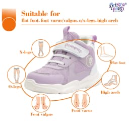 Orthopedic Kids Sneakers High Top Ankle Support Anti-skid Soles Casual Shoes for Girls And Boys Club Foot Toe Walking