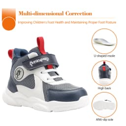 Orthopedic Kids Sneakers High Top Ankle Support Anti-skid Soles Casual Shoes for Girls And Boys Club Foot Toe Walking