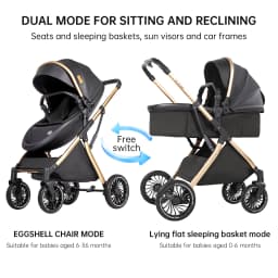 High Quality Baby Stroller 3 in 1 Luxury Lightweight Portable Travel Baby Stroller