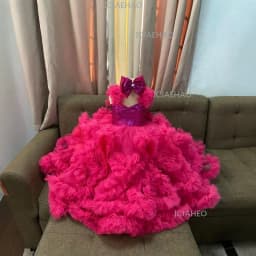 2026 Children Girls Full Skirt Princess Gown Birthday Party Evening Kids Formal Host Flower Girl Wedding Fashion Elegant Clothes