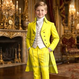 Chic Boys Suit 3 Pieces Fashion Double Breasted Kids Vintage Outfit For Jane Austen Cosplay Wedding Party Birthday Tailcoat