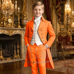 Chic Boys Suit 3 Pieces Fashion Double Breasted Kids Vintage Outfit For Jane Austen Cosplay Wedding Party Birthday Tailcoat