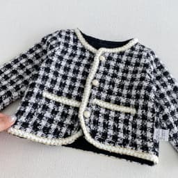 2026 New Fall Girls Tweed 2Pcs Set | Spliced Dress + Jacket Outfit | Chic Elegant Kids Suit